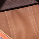 CELINE Macadam Canvas Boston Bag PVC Leather Brown Gold Auth 197668V-20