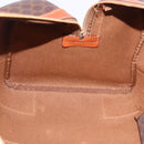 CELINE Macadam Canvas Boston Bag PVC Leather Brown Gold Auth 197668V-23