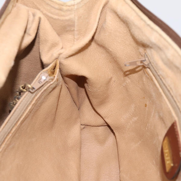 GUCCI Micro GG Supreme Hand Bag PVC Beige Gold 000 101 0140 Auth 197669