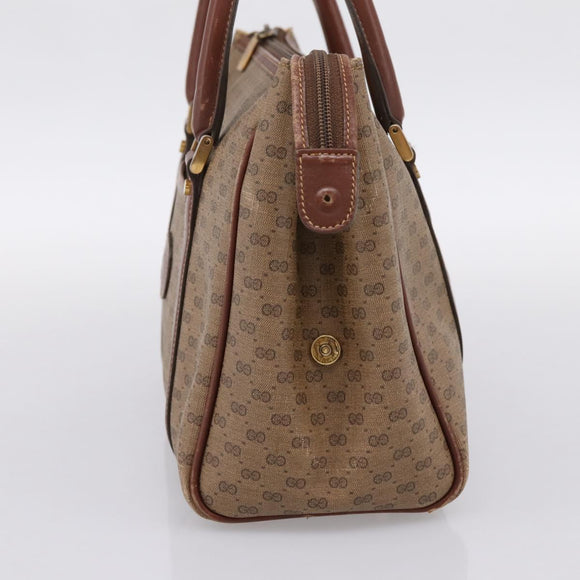 GUCCI Micro GG Supreme Hand Bag PVC Beige Gold 000 101 0140 Auth 197669