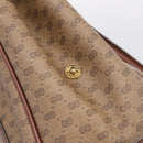GUCCI Micro GG Supreme Hand Bag PVC Beige Gold 000 101 0140 Auth 197669-5