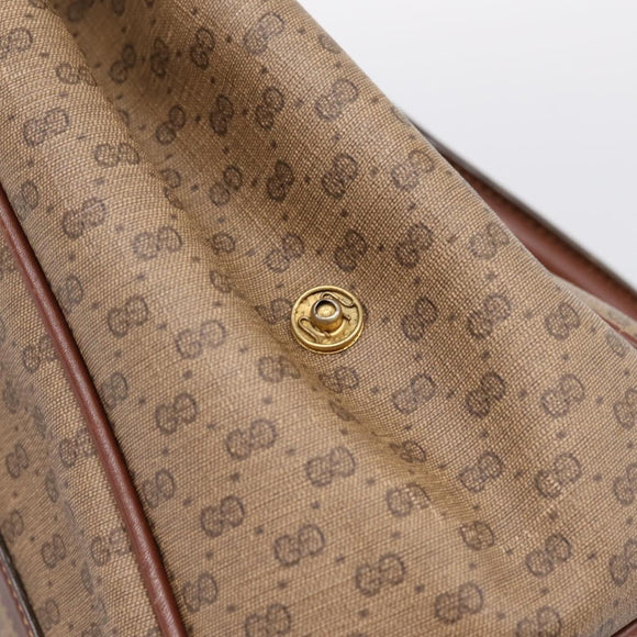 GUCCI Micro GG Supreme Hand Bag PVC Beige Gold 000 101 0140 Auth 197669