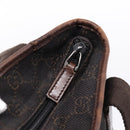 GUCCI GG Canvas Hand Bag Black Silver 28893 Auth 197671-10