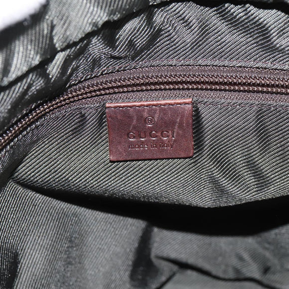 GUCCI GG Canvas Hand Bag Black Silver 28893 Auth 197671