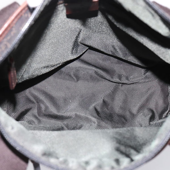GUCCI GG Canvas Hand Bag Black Silver 28893 Auth 197671