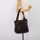GUCCI GG Canvas Hand Bag Black Silver 28893 Auth 197671-23