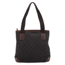 GUCCI GG Canvas Hand Bag Black Silver 28893 Auth 197671-2