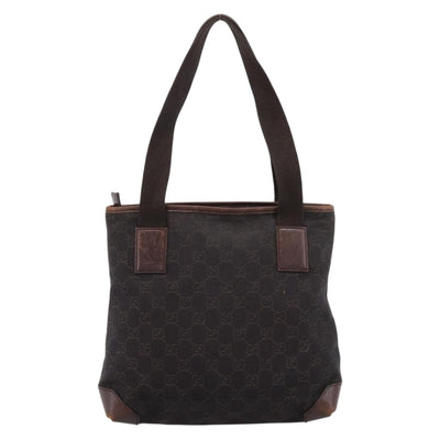 GUCCI GG Canvas Hand Bag Black Silver 28893 Auth 197671 - 0