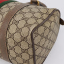 GUCCI GG Supreme Web Sherry Line Hand Bag PVC Beige Gold 39 02 006 Auth 197672-15