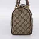 GUCCI GG Supreme Web Sherry Line Hand Bag PVC Beige Gold 39 02 006 Auth 197672-3