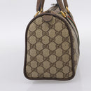 GUCCI GG Supreme Web Sherry Line Hand Bag PVC Beige Gold 39 02 006 Auth 197672-4