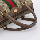 GUCCI GG Supreme Web Sherry Line Hand Bag PVC Beige Gold 39 02 006 Auth 197672-7