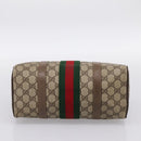GUCCI GG Supreme Web Sherry Line Hand Bag PVC Beige Gold 39 02 006 Auth 197672-5
