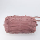 PRADA Hand Bag Leather 2way Pink Silver Auth 197673-5