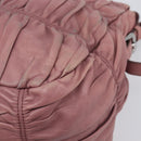PRADA Hand Bag Leather 2way Pink Silver Auth 197673-19