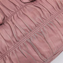 PRADA Hand Bag Leather 2way Pink Silver Auth 197673-8