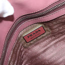 PRADA Hand Bag Leather 2way Pink Silver Auth 197673-24