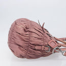 PRADA Hand Bag Leather 2way Pink Silver Auth 197673-3