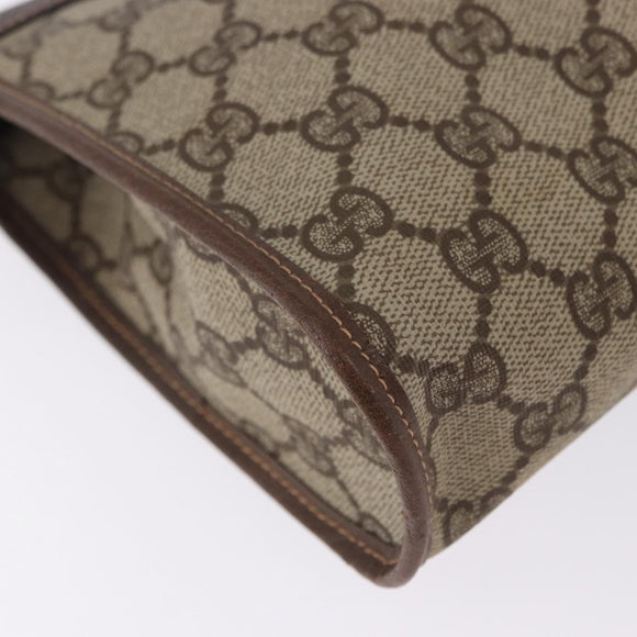 GUCCI GG Supreme Clutch Bag PVC Beige 014 115 6063 Auth 197675A