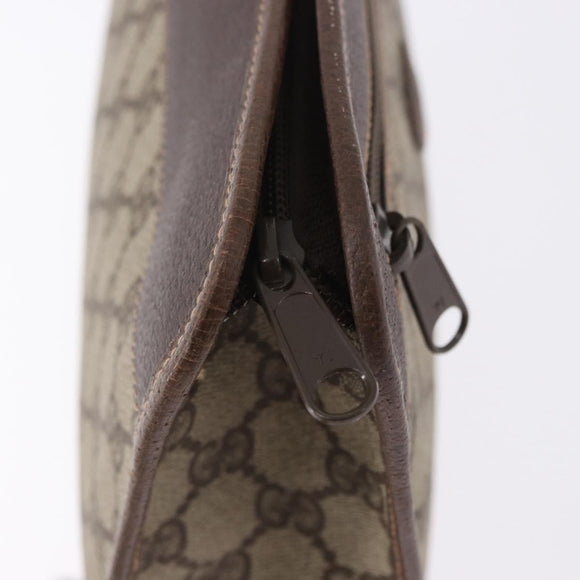 GUCCI GG Supreme Clutch Bag PVC Beige 014 115 6063 Auth 197675A