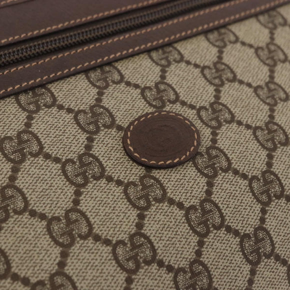 GUCCI GG Supreme Clutch Bag PVC Beige 014 115 6063 Auth 197675A