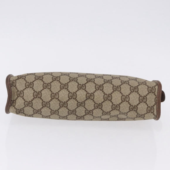 GUCCI GG Supreme Clutch Bag PVC Beige 014 115 6063 Auth 197675A