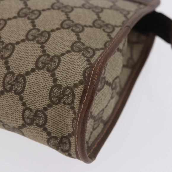 GUCCI GG Supreme Clutch Bag PVC Beige 014 115 6063 Auth 197675A