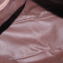 Burberrys Nova Check Hand Bag PVC Beige Gold Auth 197676-11