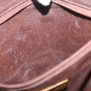 Burberrys Nova Check Hand Bag PVC Beige Gold Auth 197676-12