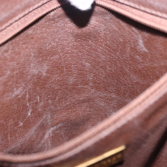 Burberrys Nova Check Hand Bag PVC Beige Gold Auth 197676