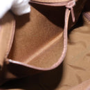 Burberrys Nova Check Hand Bag Canvas Beige Gold Auth 197677A-12