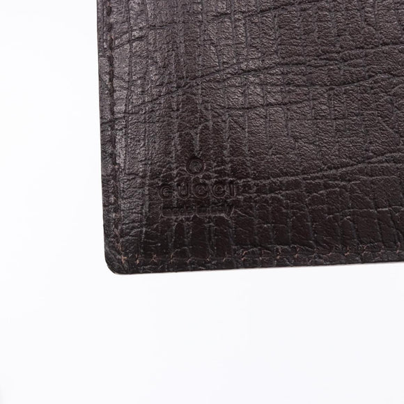 GUCCI GG Supreme Long Wallet PVC Beige Silver 115048 Auth 197678V