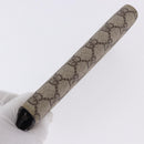 GUCCI GG Supreme Long Wallet PVC Beige Silver 115048 Auth 197678V-5