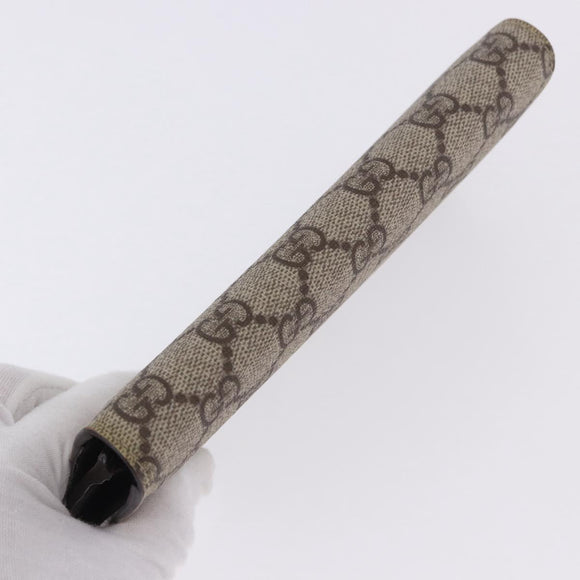 GUCCI GG Supreme Long Wallet PVC Beige Silver 115048 Auth 197678V