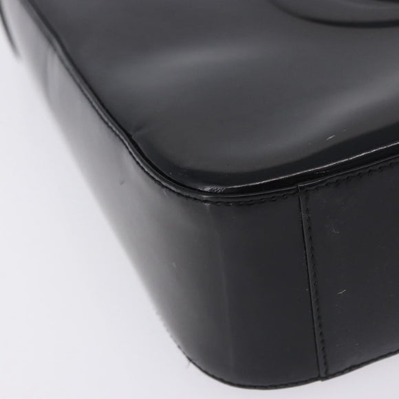 GUCCI Shoulder Bag Patent Leather Black Silver 000 0506 Auth 197679