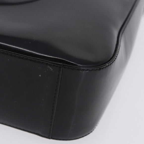 GUCCI Shoulder Bag Patent Leather Black Silver 000 0506 Auth 197679