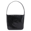 GUCCI Shoulder Bag Patent Leather Black Silver 000 0506 Auth 197679-2