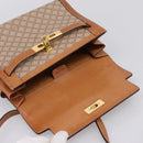 CELINE Macadam Canvas Shoulder Bag PVC Beige Gold Auth 197680V-16