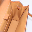 CELINE Macadam Canvas Shoulder Bag PVC Beige Gold Auth 197680V-19