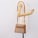 CELINE Macadam Canvas Shoulder Bag PVC Beige Gold Auth 197680V-23
