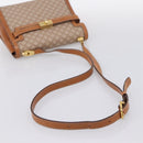 CELINE Macadam Canvas Shoulder Bag PVC Beige Gold Auth 197680V-7