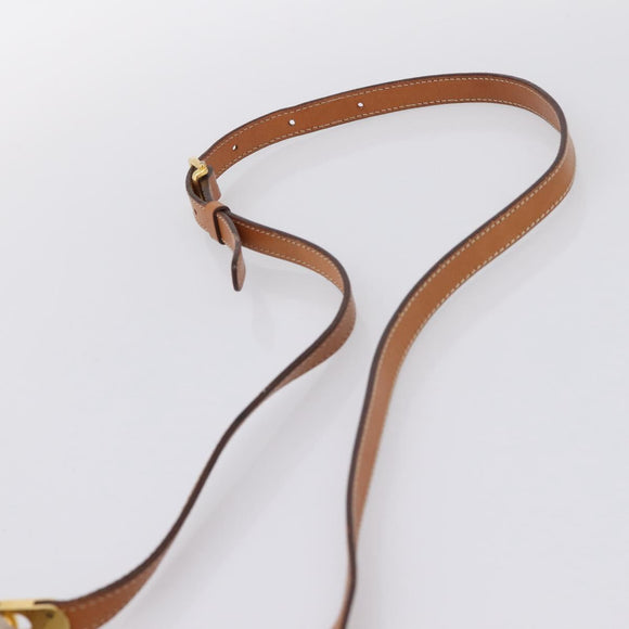 CELINE Macadam Canvas Shoulder Bag PVC Beige Gold Auth 197680V