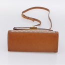 CELINE Macadam Canvas Shoulder Bag PVC Beige Gold Auth 197680V-9