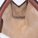 GUCCI Web Sherry Line Clutch Bag Suede Brown 67 014 2126 Auth 197682-15