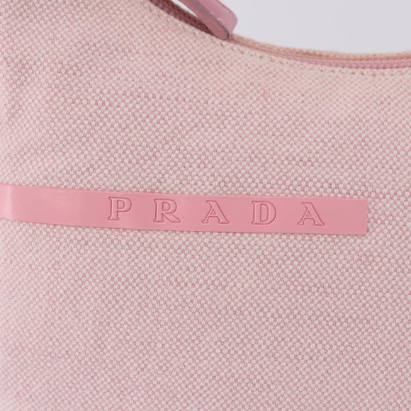 PRADA Prada Sport Hand Pouch Canvas Pink Auth 197685