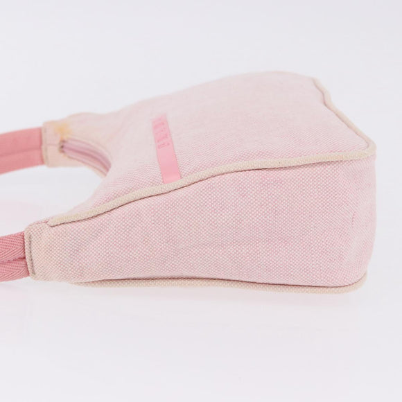 PRADA Prada Sport Hand Pouch Canvas Pink Auth 197685