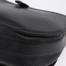CARTIER Shoulder Bag Leather Black Gold Auth 197686-16