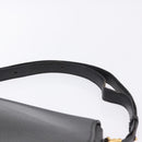 CARTIER Shoulder Bag Leather Black Gold Auth 197686-8