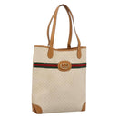 GUCCI Micro GG Supreme Web Sherry Line Bag PVC White 002 123 0131 Auth 197690-1