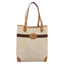 GUCCI Micro GG Supreme Web Sherry Line Bag PVC White 002 123 0131 Auth 197690-13